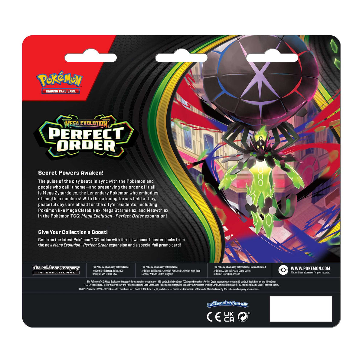 Pokémon TCG: Mega Evolution Perfect Order - 3 Pack CDU (12)